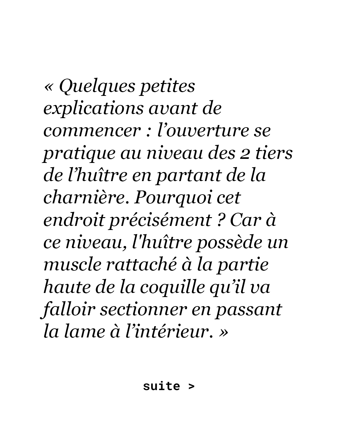 Les Huîtres
