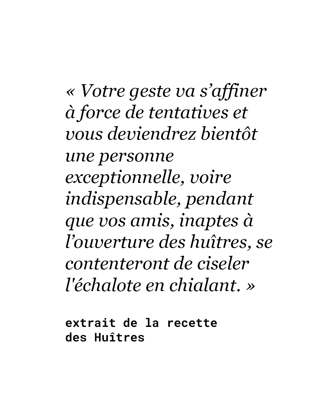 Les Huîtres